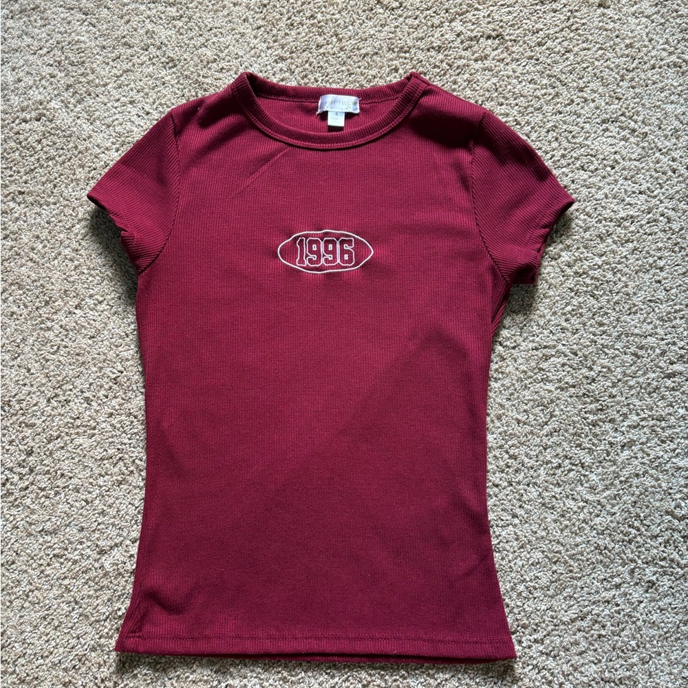 Orange Kiss Burgundy Top